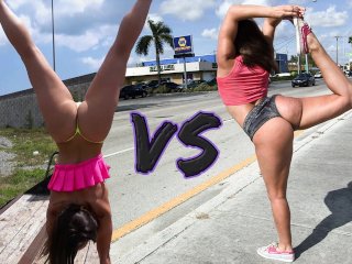 Get ready for an intense session in BANGBROS - Battle Of The Big Ass GOATs: Abella Danger VS Kelsi Monroe